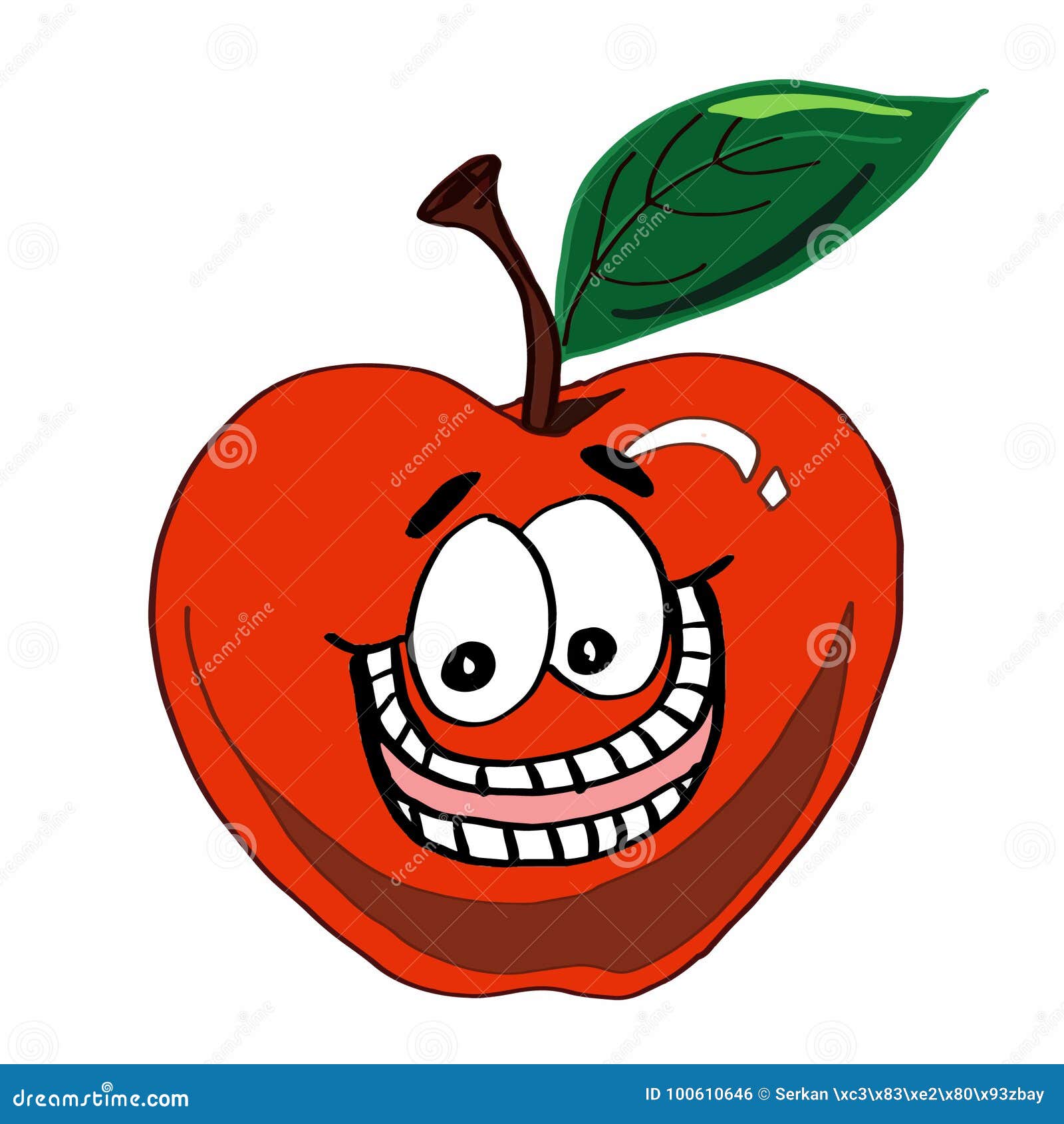 Cute Apple Illustration Cartoon Drawing Coloring Stock Vector -  Illustration of funny, pumpkin: 100610646