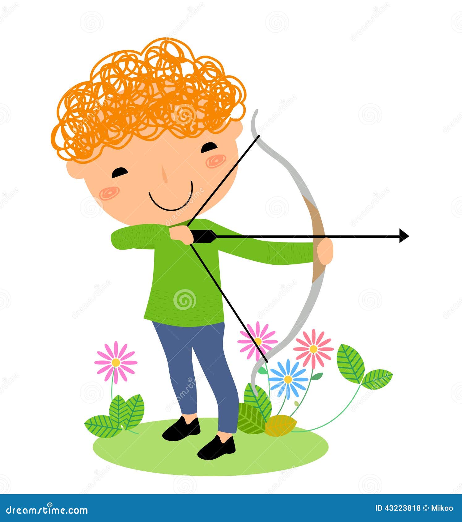 A Cute Archery stock vector. Illustration of game, target 43223818
