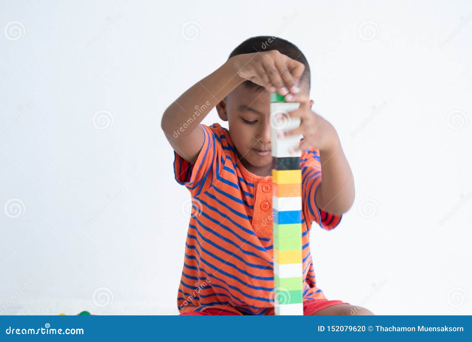 Cute Asian Boy Play Toy In Room Stock Photo Image Of Floor Infant