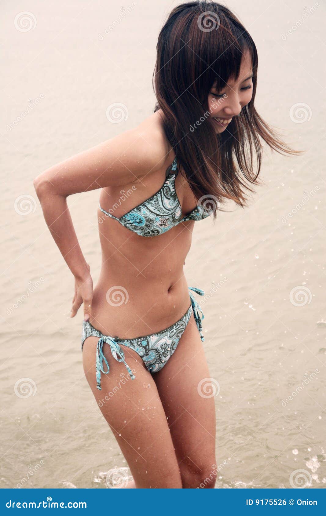 Cute Asian Girl In A Bikini Stock Photo Image Of Attractive Colour