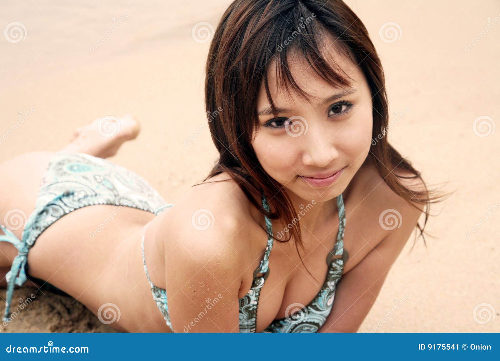 Cute Asian Girl in a Bikini Stock Image