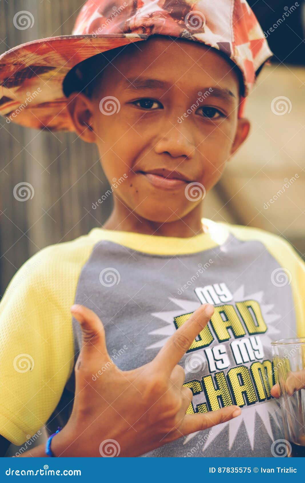 Cute Asian Little Boy Gangster Style Stock Image - Image of philippines ...