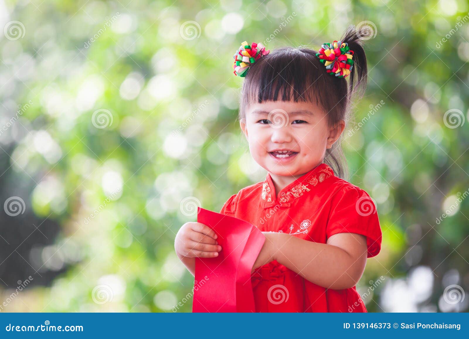 Cute Asian Child Girl Smiling and Getting Money in Red Envelope and Wishing  You a Happy in Chinese New Year Stock Image - Image of happy, envelope:  139146373