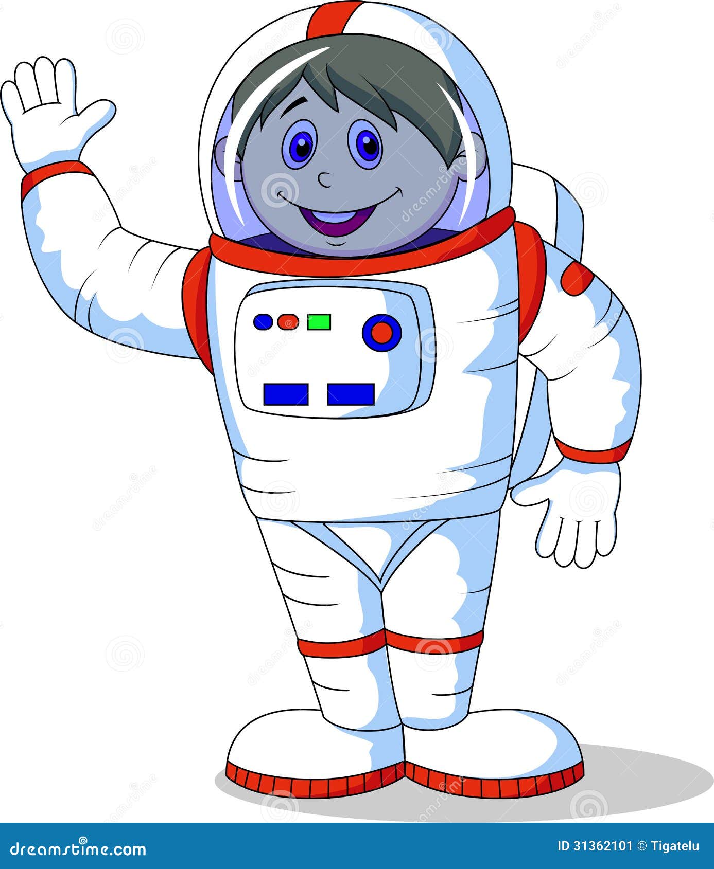 Cute Astronaut Cartoon Illustration 31362101 - Megapixl