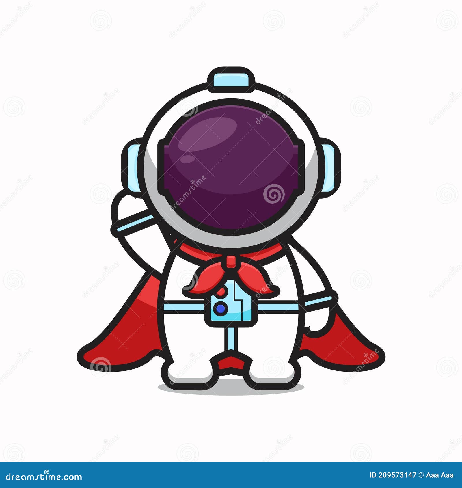 Cute Astronaut Character Super Hero Cartoon Vector Icon Illustration Stock  Illustration - Illustration of cosmos, design: 209573147