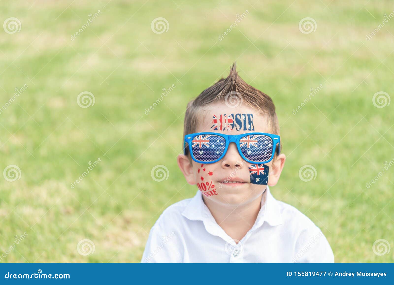 Cute Boy on Australia Day Stock - Image aussie, little: 155819477