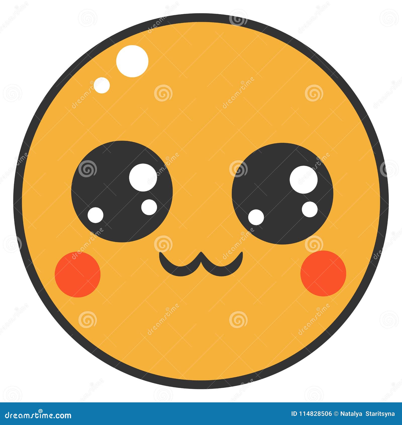 Cute Avatar Icon with Pretty Orange Face on White Background Stock  Illustration  Illustration of symbol mask 114828506