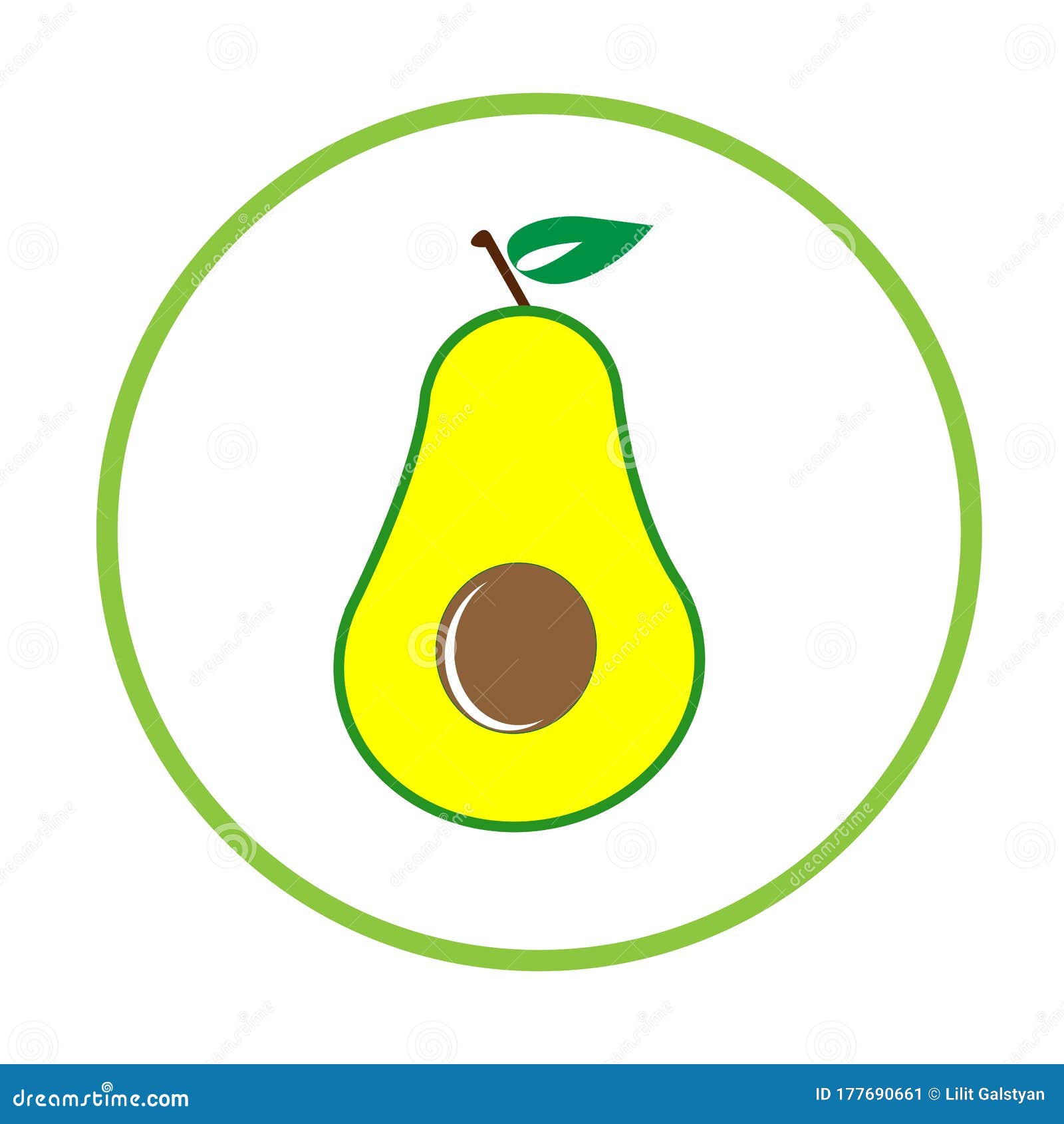 Download Cute Avocado Cartoon Illustration Vector Stock Vector ...