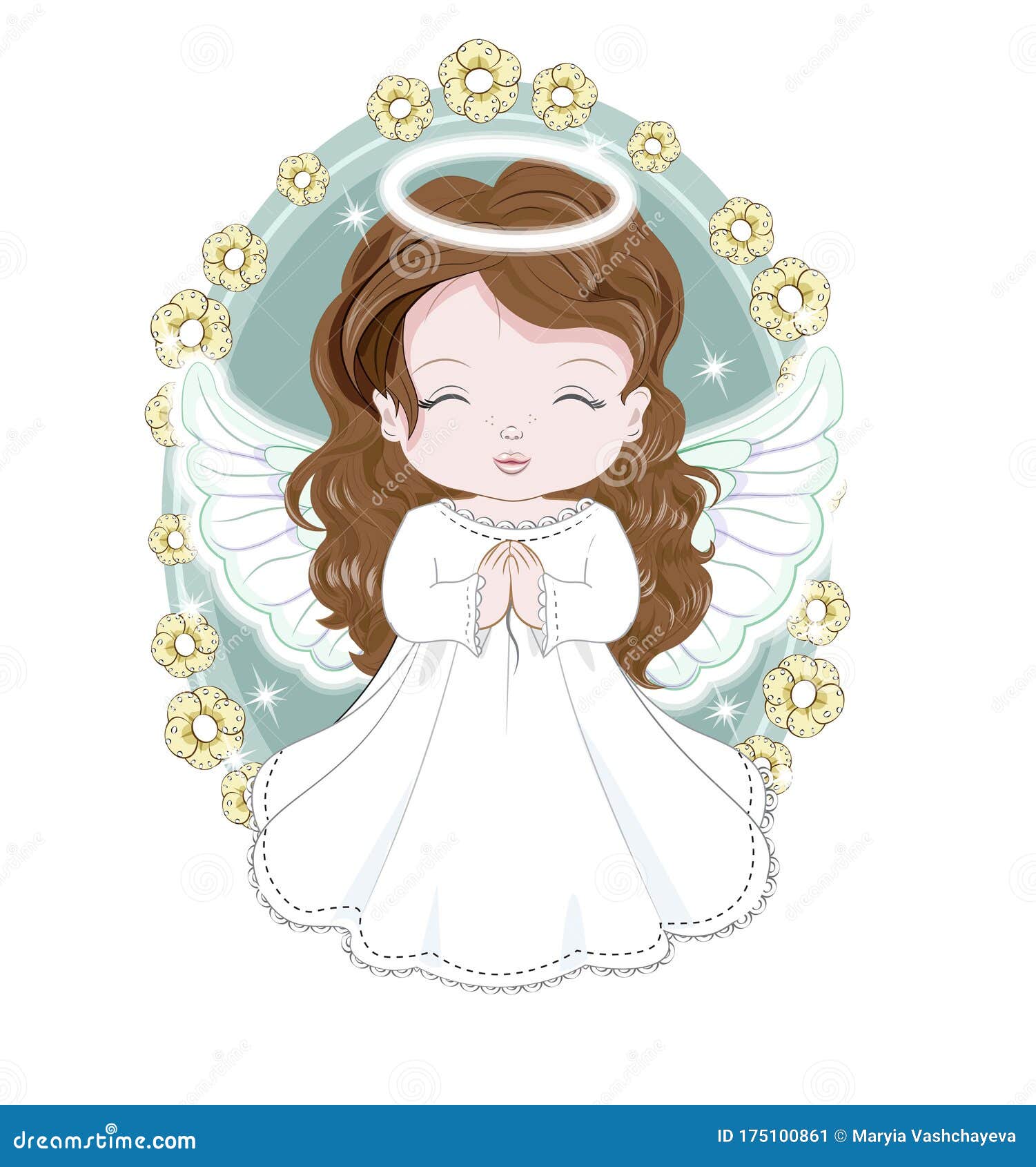 Cute baby angel stock vector. Illustration of drawing - 175100861