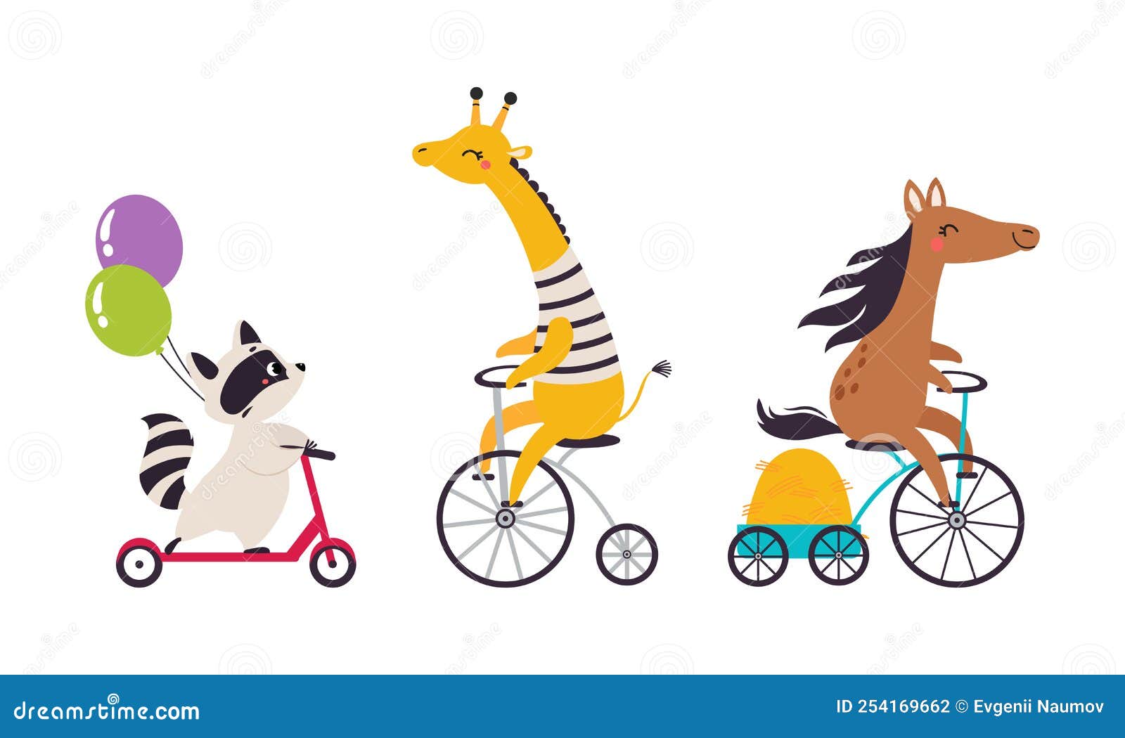 The Biker Raccoon. Vector Illustration Of A Tiger Motorcyclist