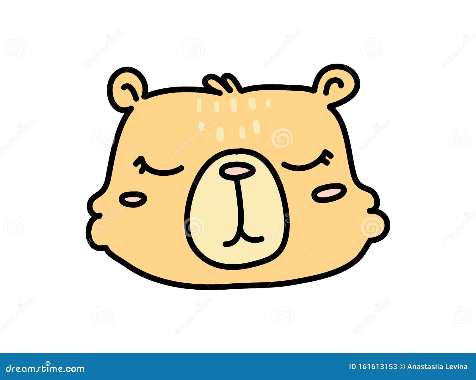 Download Cute Baby Bear Hand Drawn Vector Character Icon Stock ...