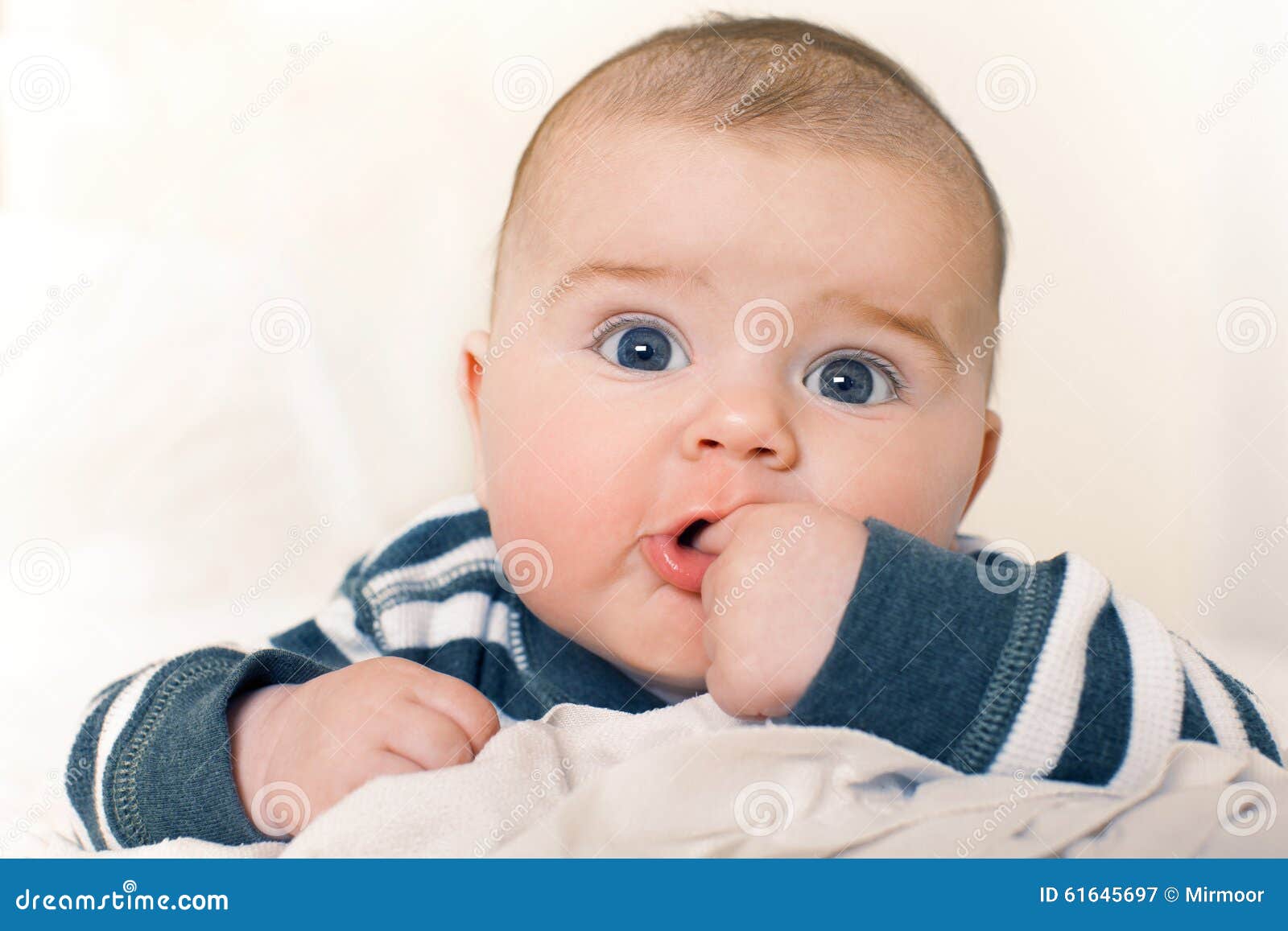 Cute Baby Boy With Big Blue Eyes. Stock Image  Image: 61645697