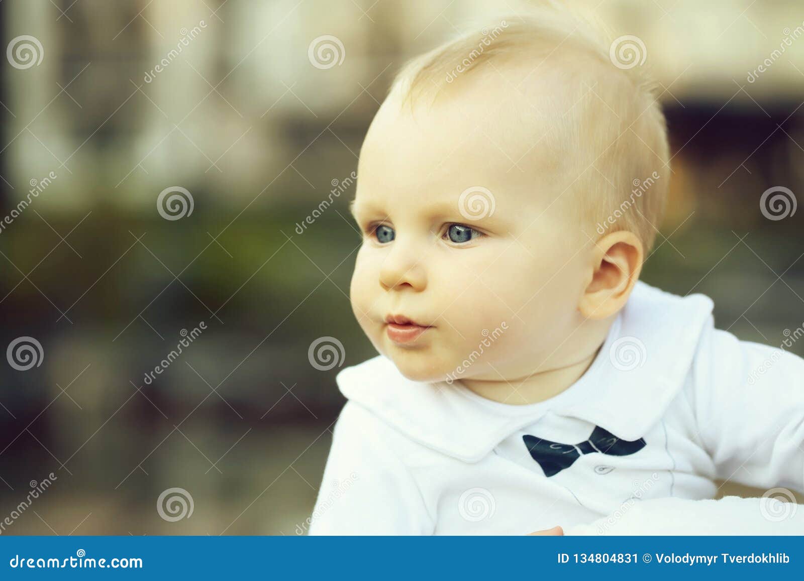 Cute Baby Boy With Blue Eyes And Blond Hair Stock Image Image Of