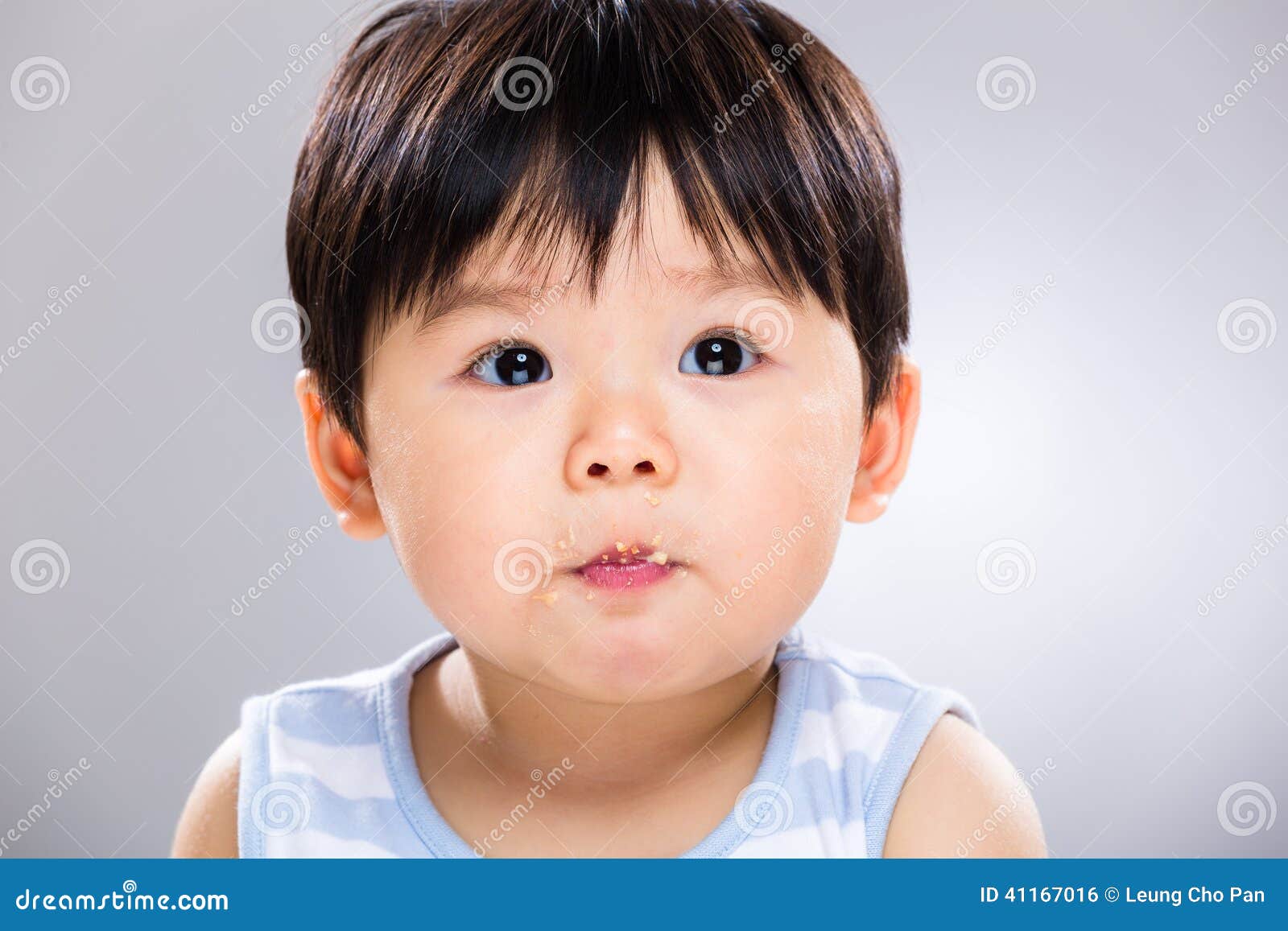 Cute Baby Boy Eating Biscuit Stock Photo - Image of childhood ...