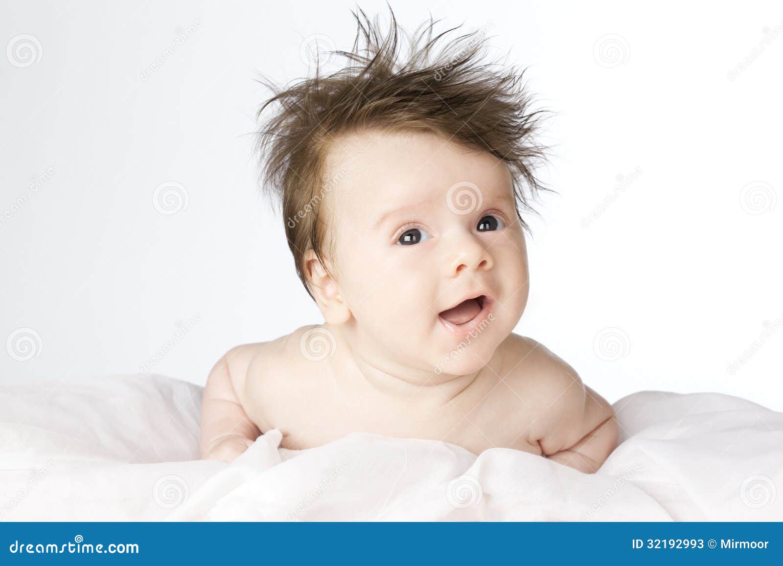 Cute Baby Boy With Long Hair Stock Image Image Of Happy