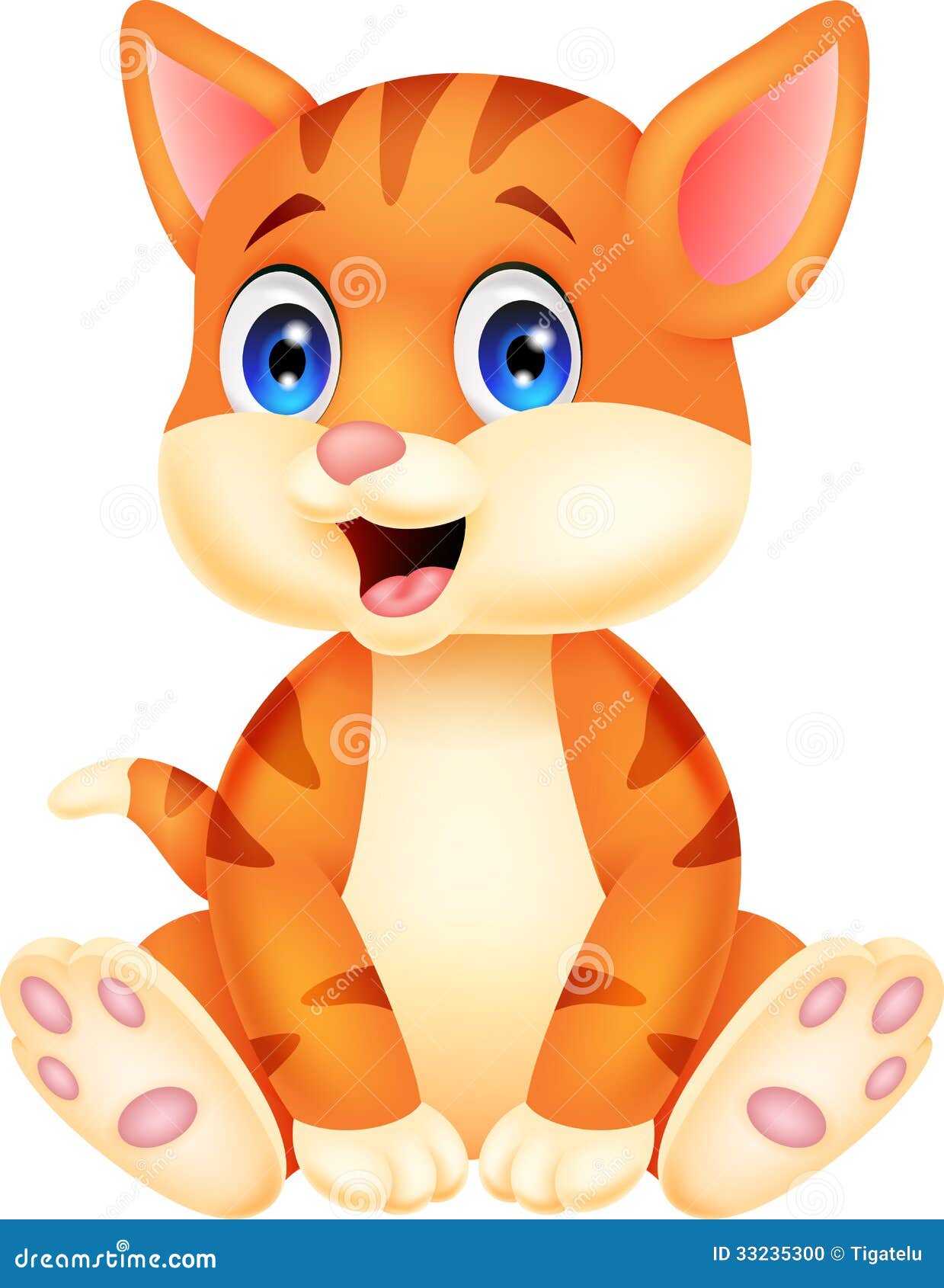 Cute baby cat cartoon stock vector. Illustration of domestic - 33235300 Cute baby cat cartoon stock vector. Illustration of domestic - 33235300