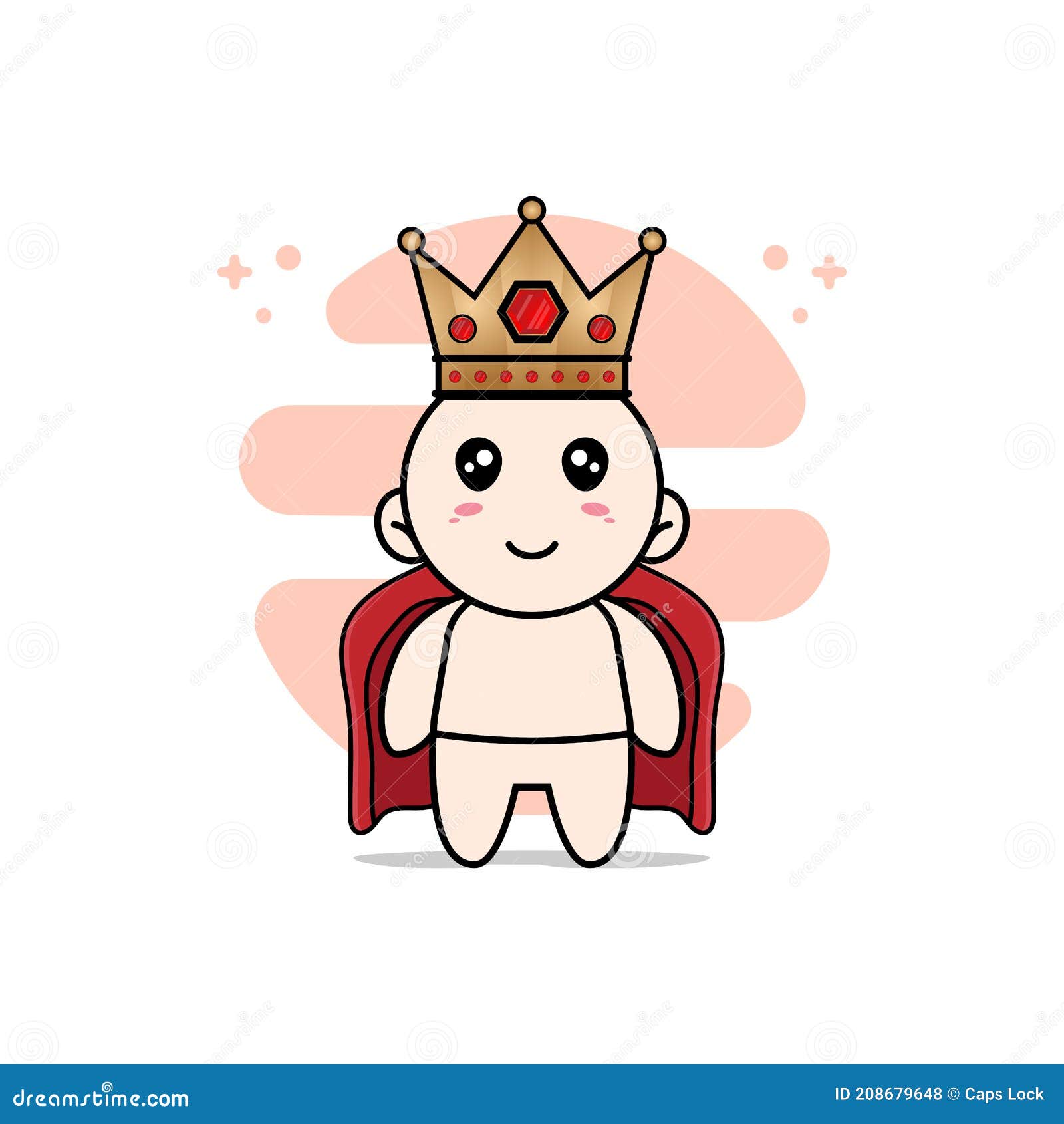 King Costume From Assyria | Antique Historic Illustrations Royalty-Free