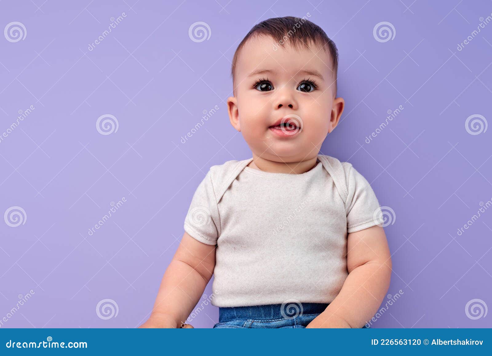 Cute Baby Child with Sweet Cute Facial Expression Looking Up ...