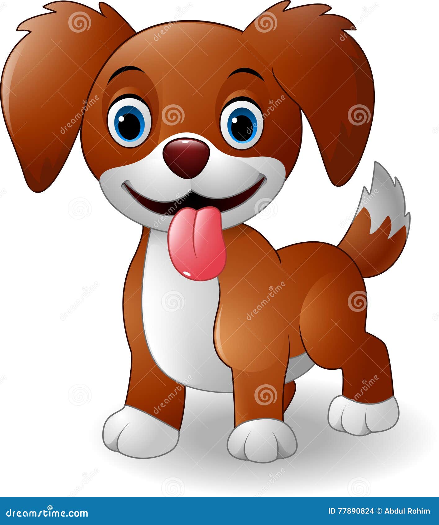Cute baby dog cartoon stock vector. Illustration of mammal - 77890824