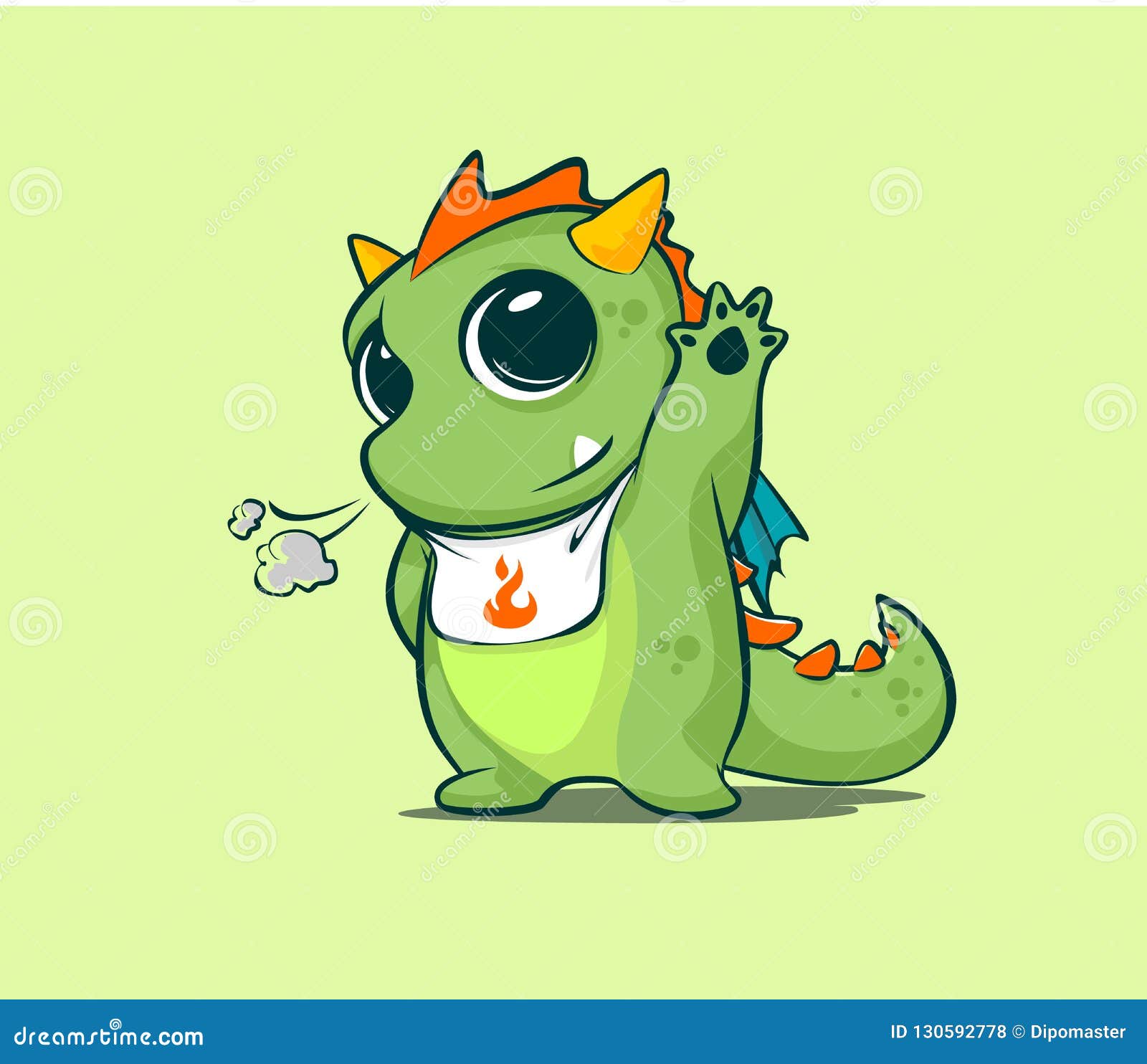Cute Baby Dragon Animated Character for Various Design Stock Vector -  Illustration of populer, random: 130592778