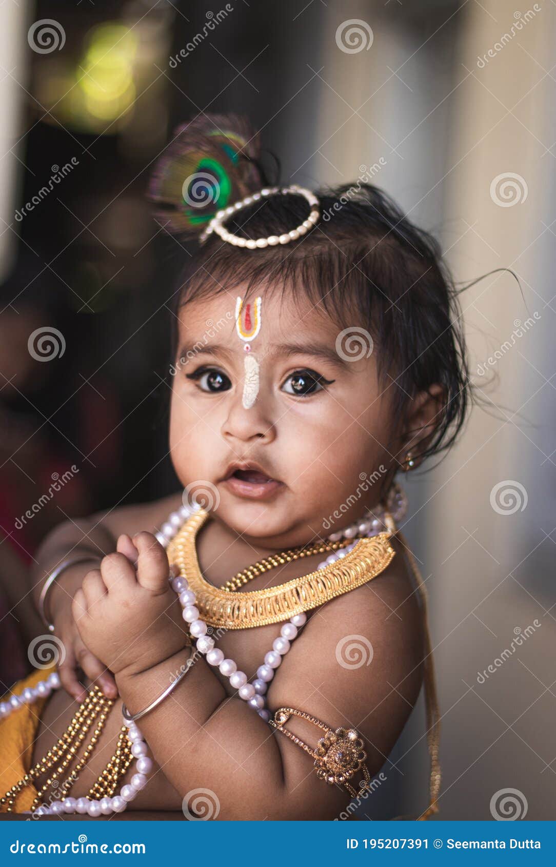 Cute Baby Dressed Up Like Lord Krishna/gopal in the Occasion of ...