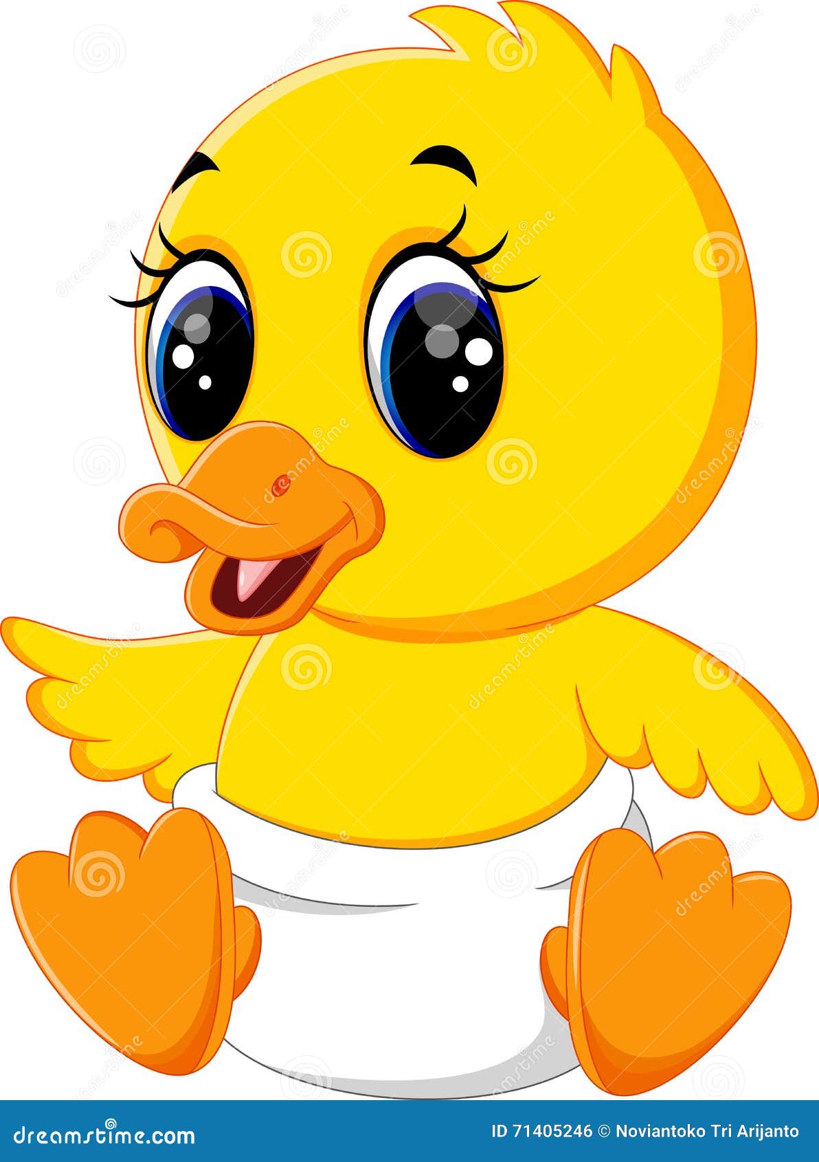 Cute baby duck cartoon stock vector. Illustration of baby - 71405246