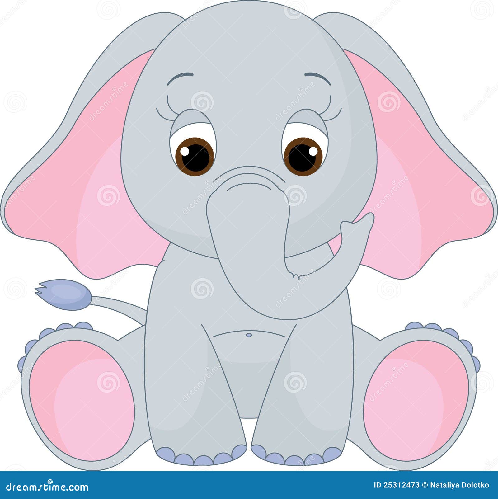 Cute baby elephant stock vector. Illustration of baby ...