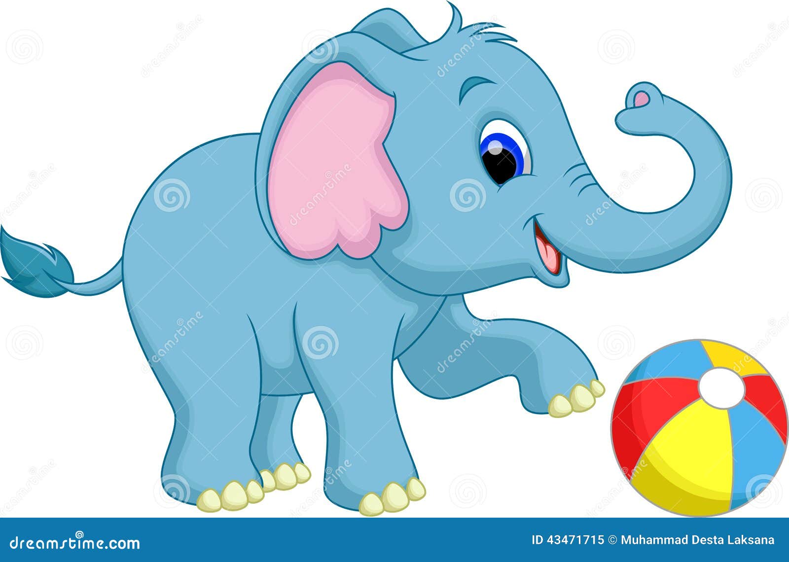 Cute baby elephant cartoon stock illustration. Illustration of design -  43471715