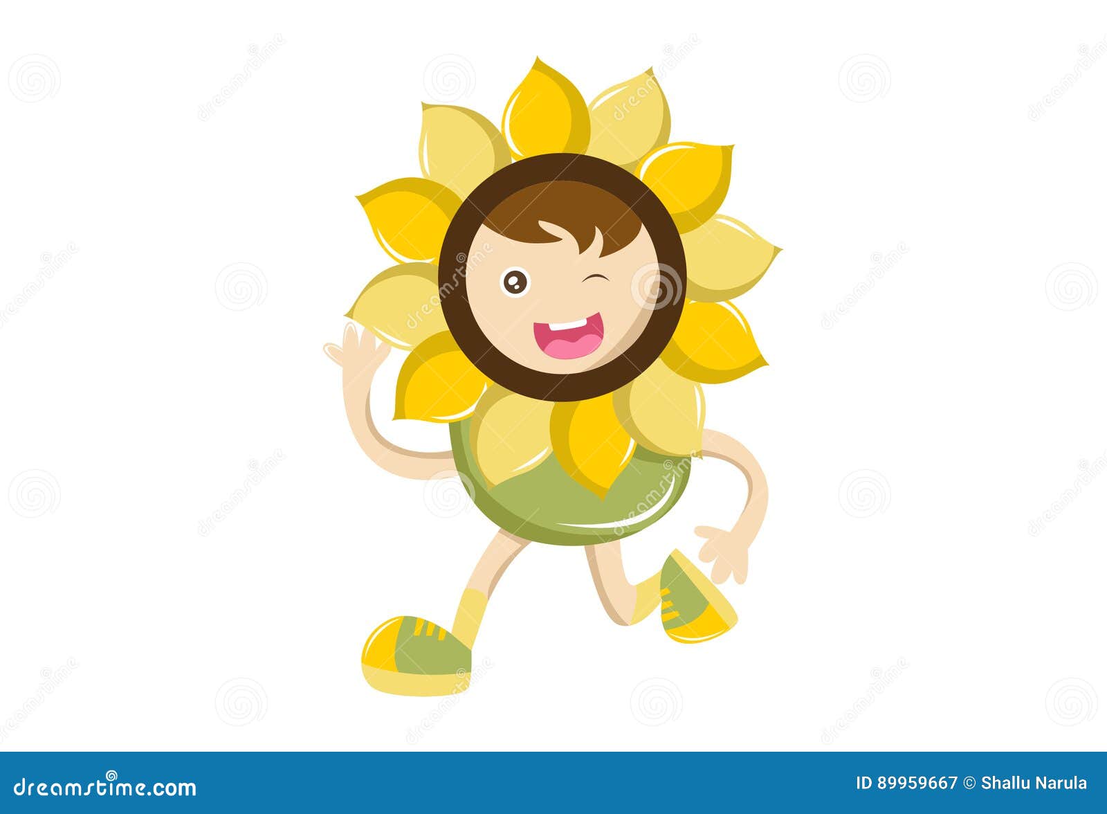 Cute Baby Flower stock illustration. Illustration of baby - 89959667