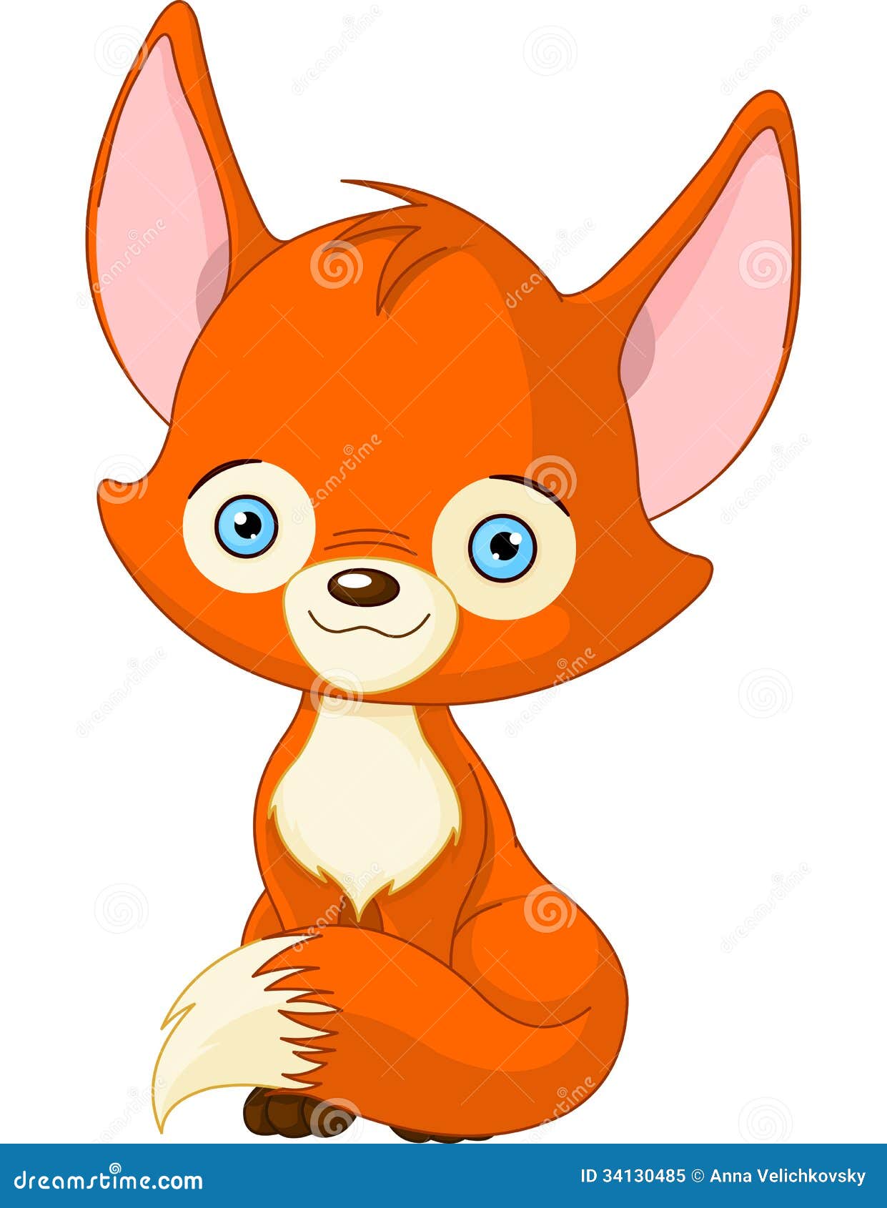 baby fox clip art