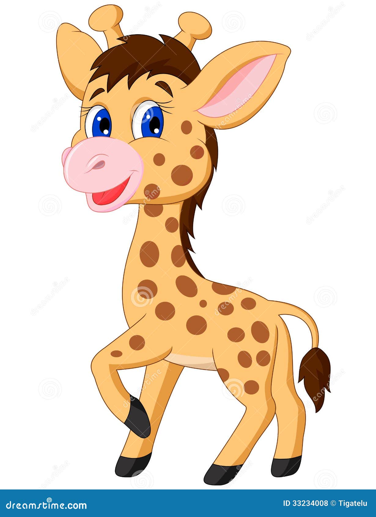 Cute baby giraffe cartoon stock vector. Illustration of funny - 33234008 Cute baby giraffe cartoon stock vector. Illustration of funny - 33234008