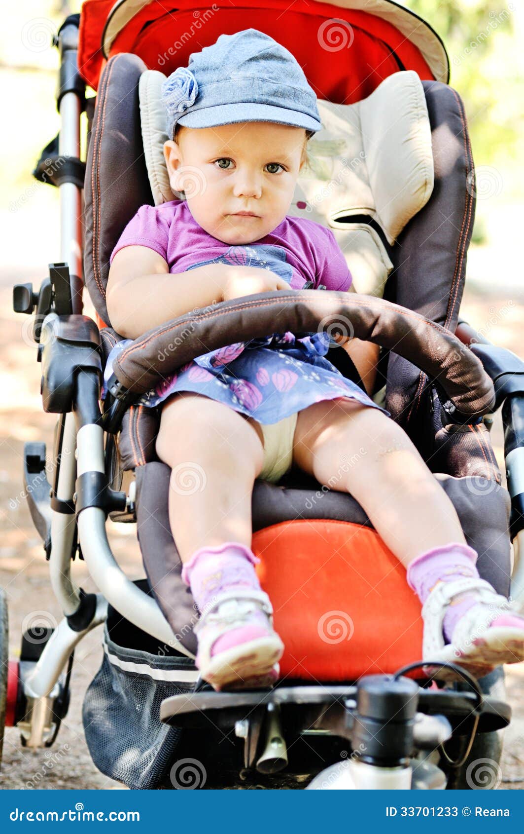 baby girl in stroller
