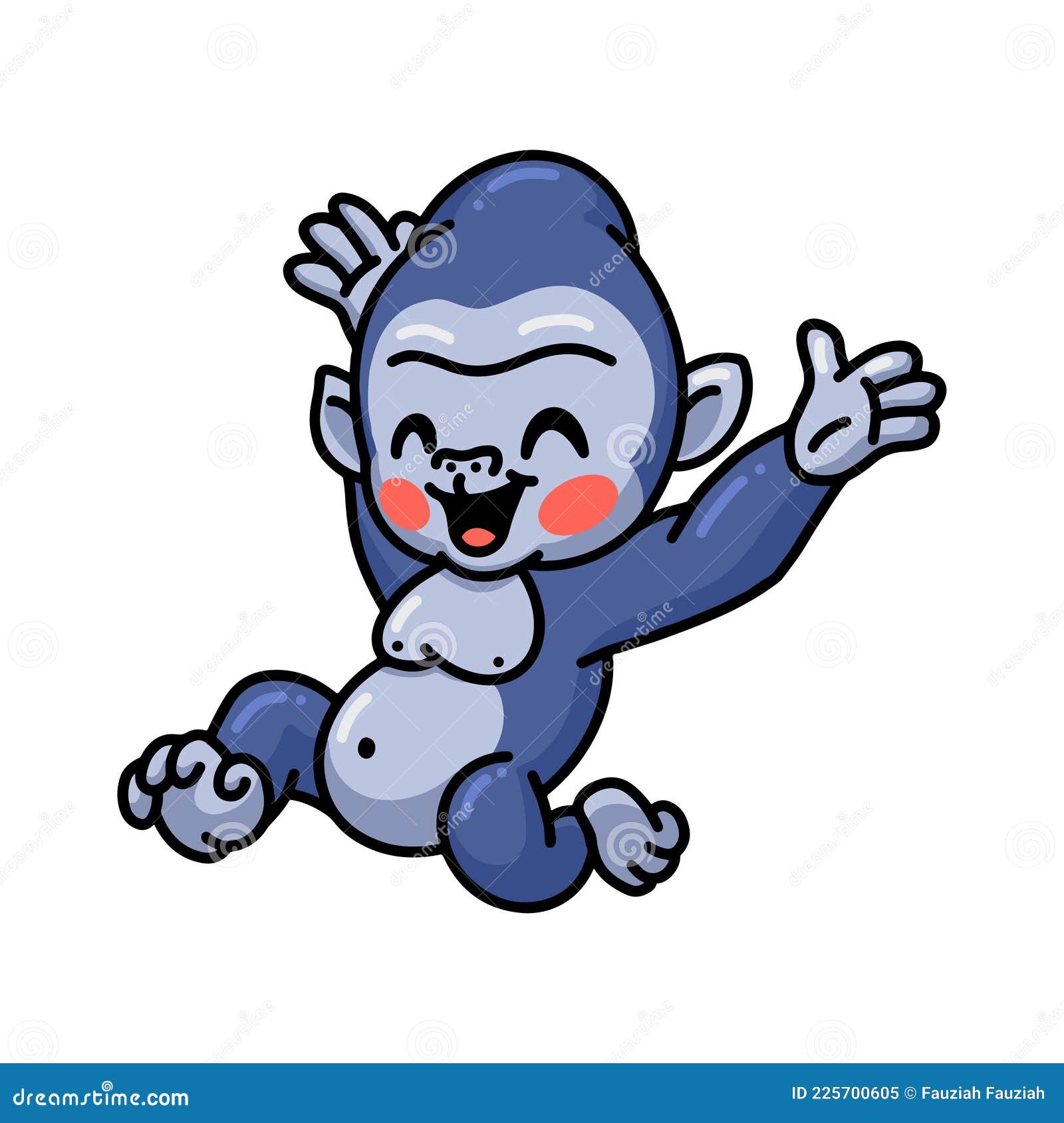 Cute Baby Gorilla Cartoon Jumping Stock Vector - Illustration of child, flying: 225700605 Cute Baby Gorilla Cartoon Jumping Stock Vector - Illustration of child, flying: 225700605