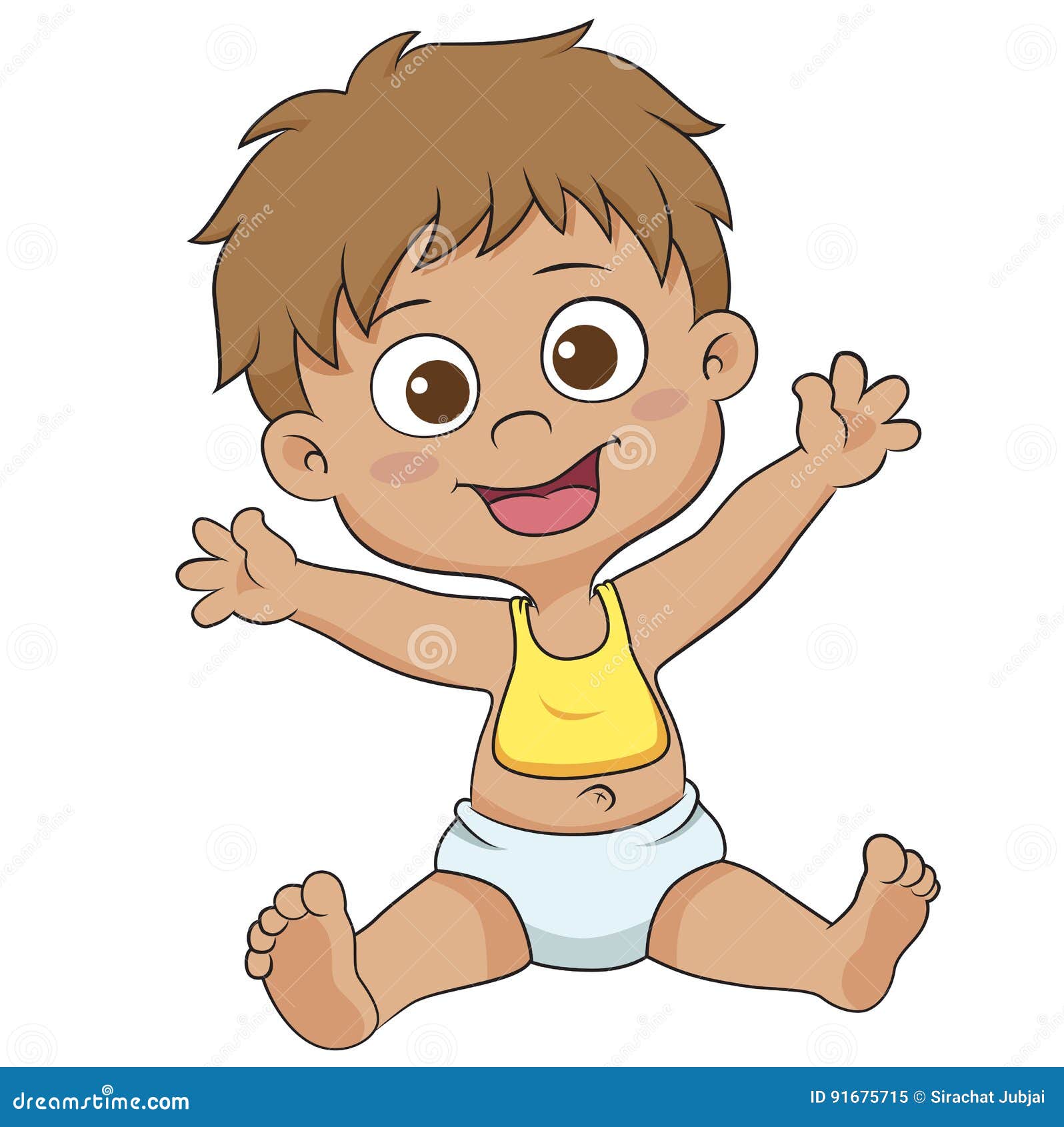 Cute baby happy stock vector. Illustration of born, healthy - 91675715