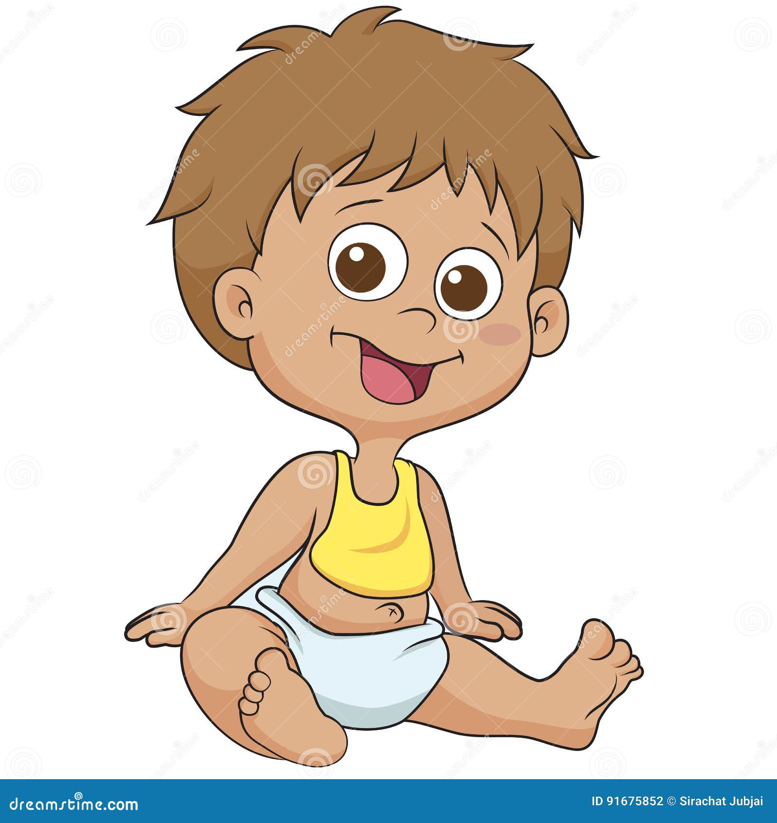 Cute baby happy stock vector. Illustration of vector - 91675852