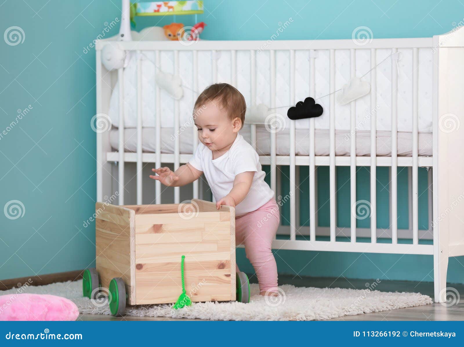 wooden cart for baby