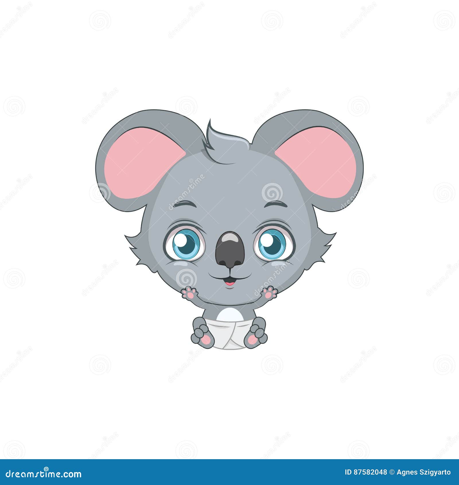 Cute Baby Koala Illustration Stock Vector - Illustration of animals ...