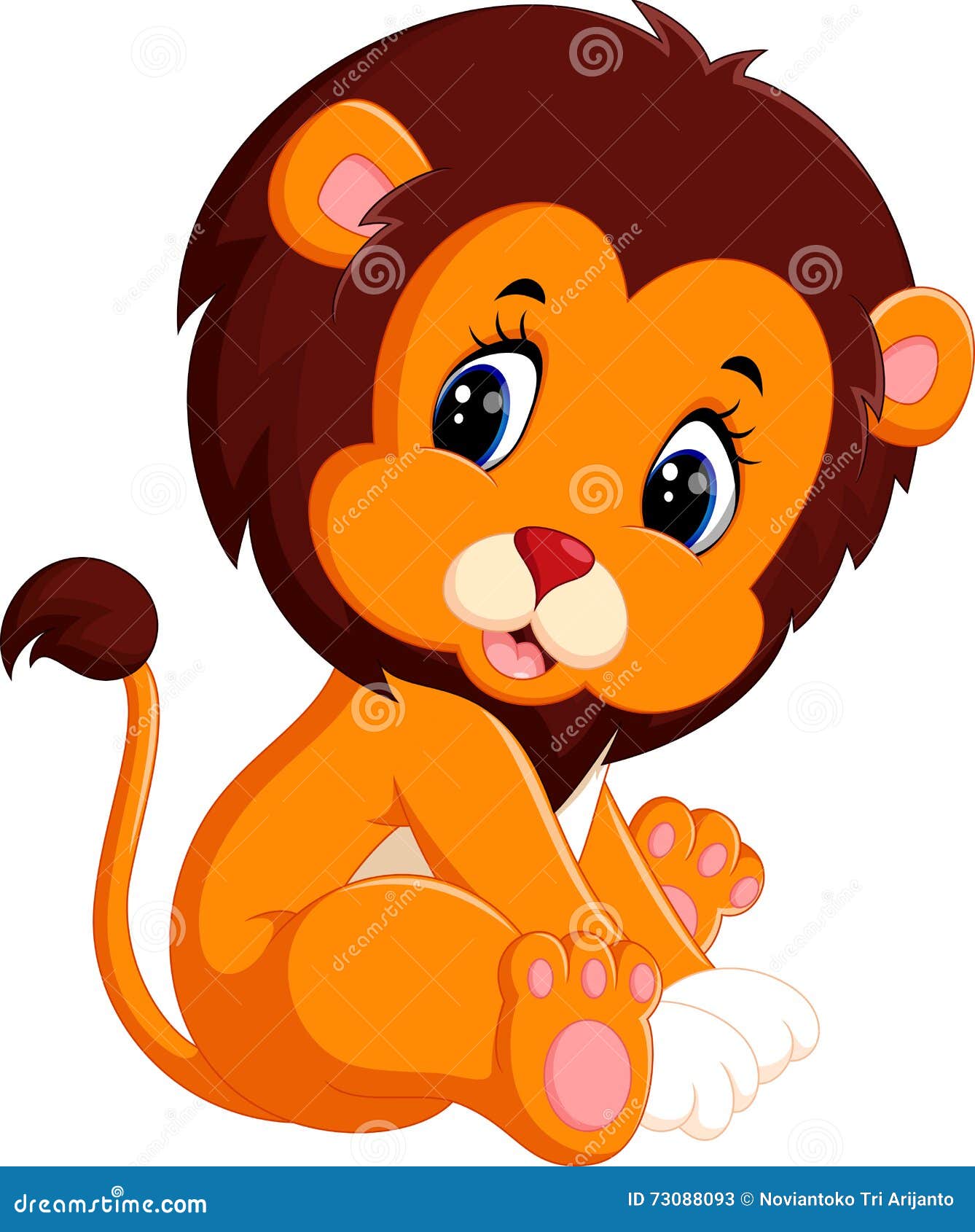 Cute baby lion stock vector. Illustration of baby, lion - 73088093