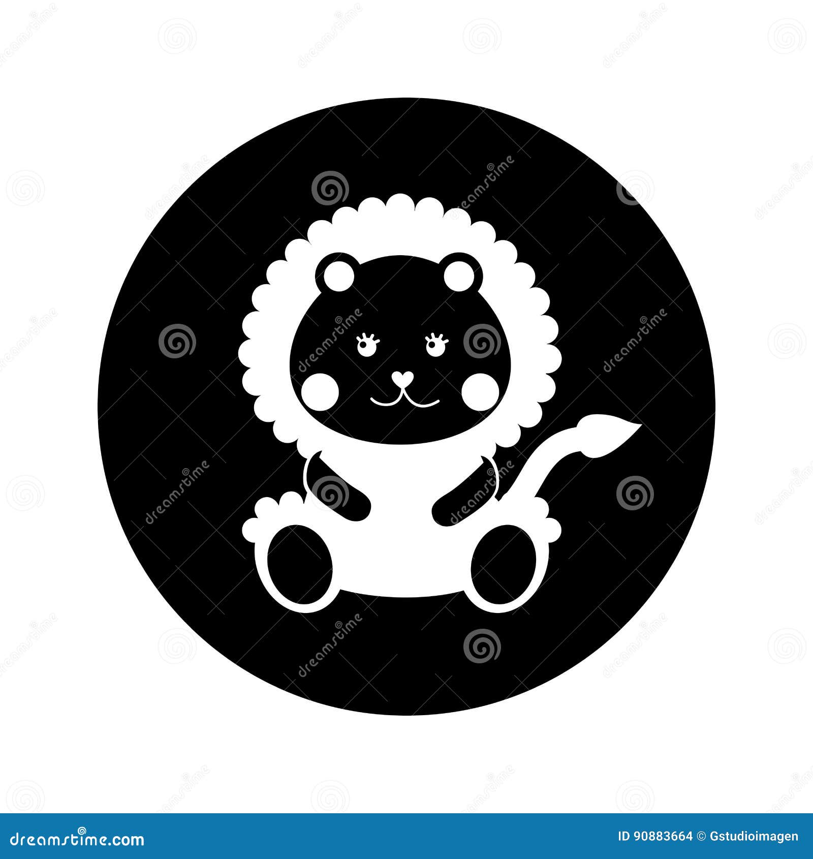 Download Cute Baby Lion Isolated Icon Stock Vector - Illustration ...