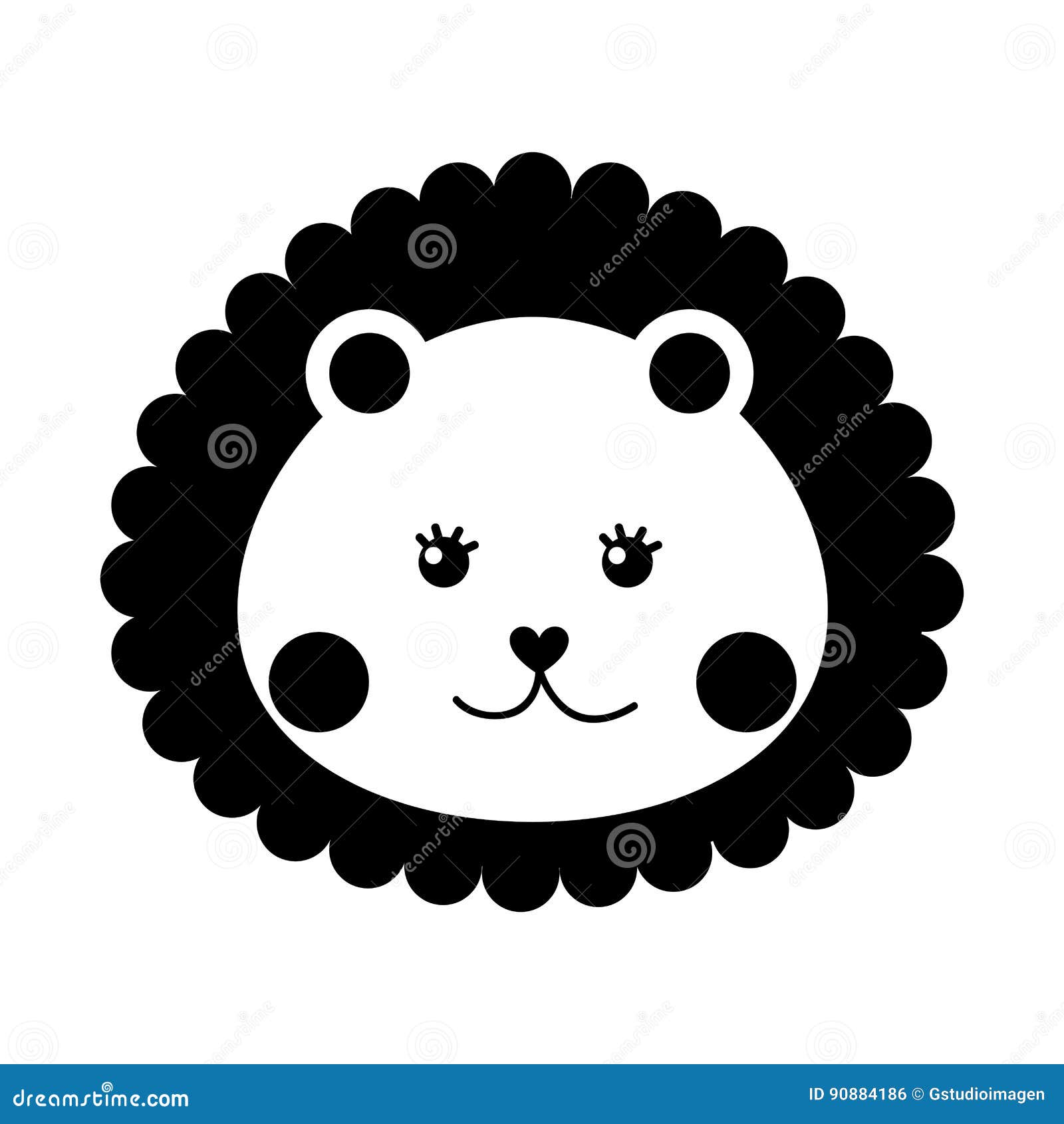 Download Cute Baby Lion Isolated Icon Stock Vector - Illustration ...