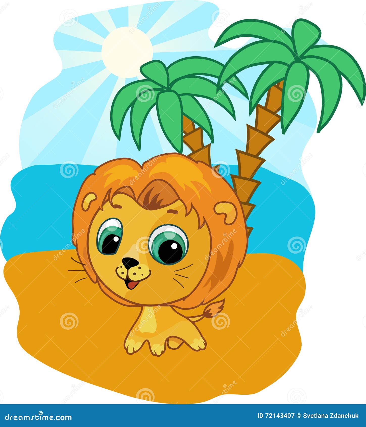 Download Cute Baby Lion Vector Illustration Stock Vector ...