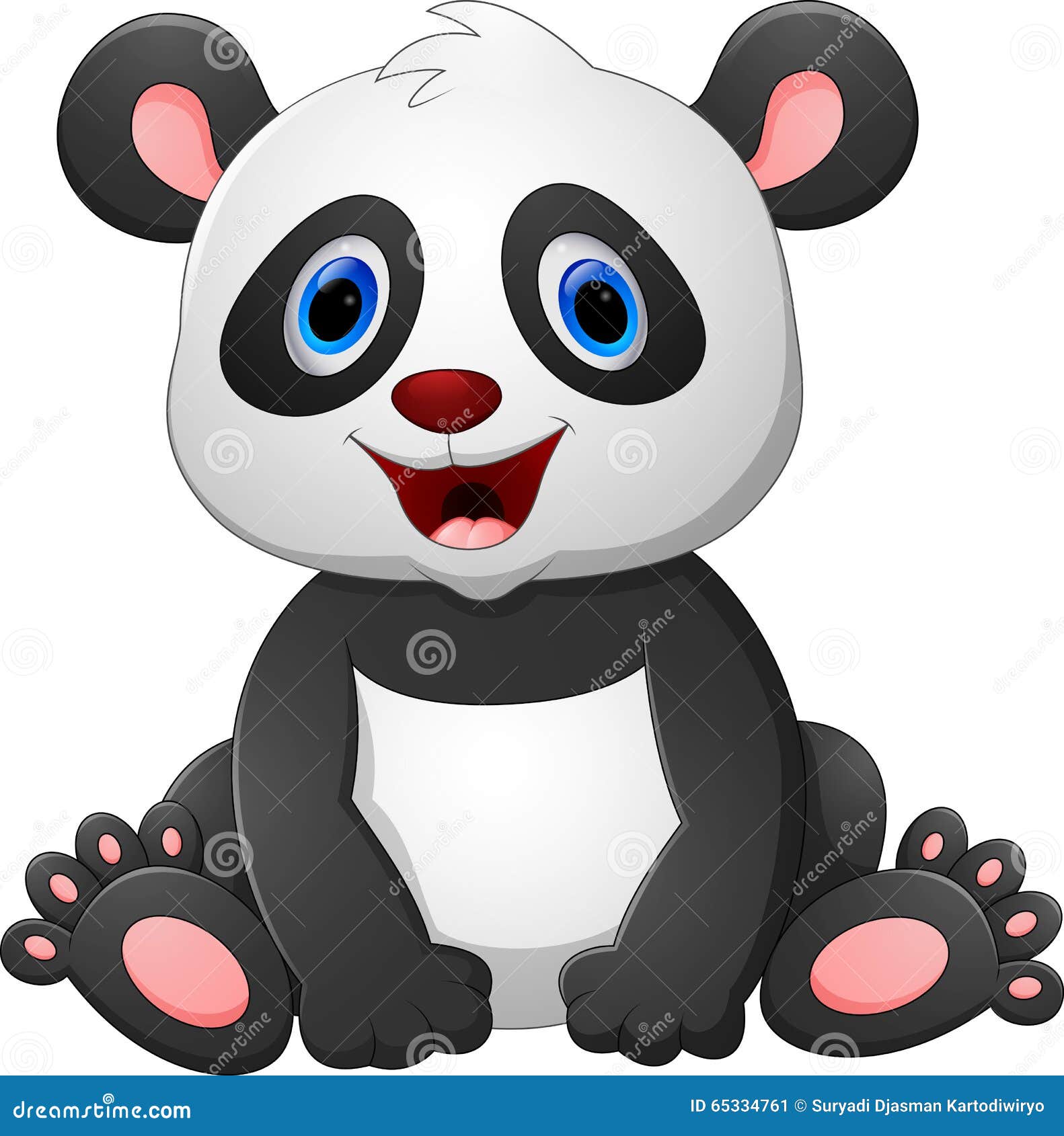 Cute baby panda cartoon stock vector. Illustration of mascot - 65334761