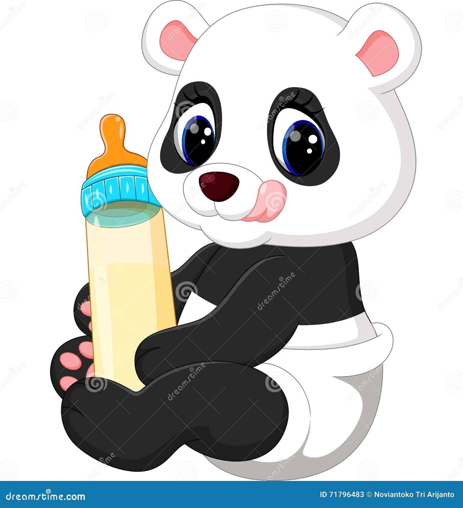Cute baby panda cartoon stock vector. Illustration of ...