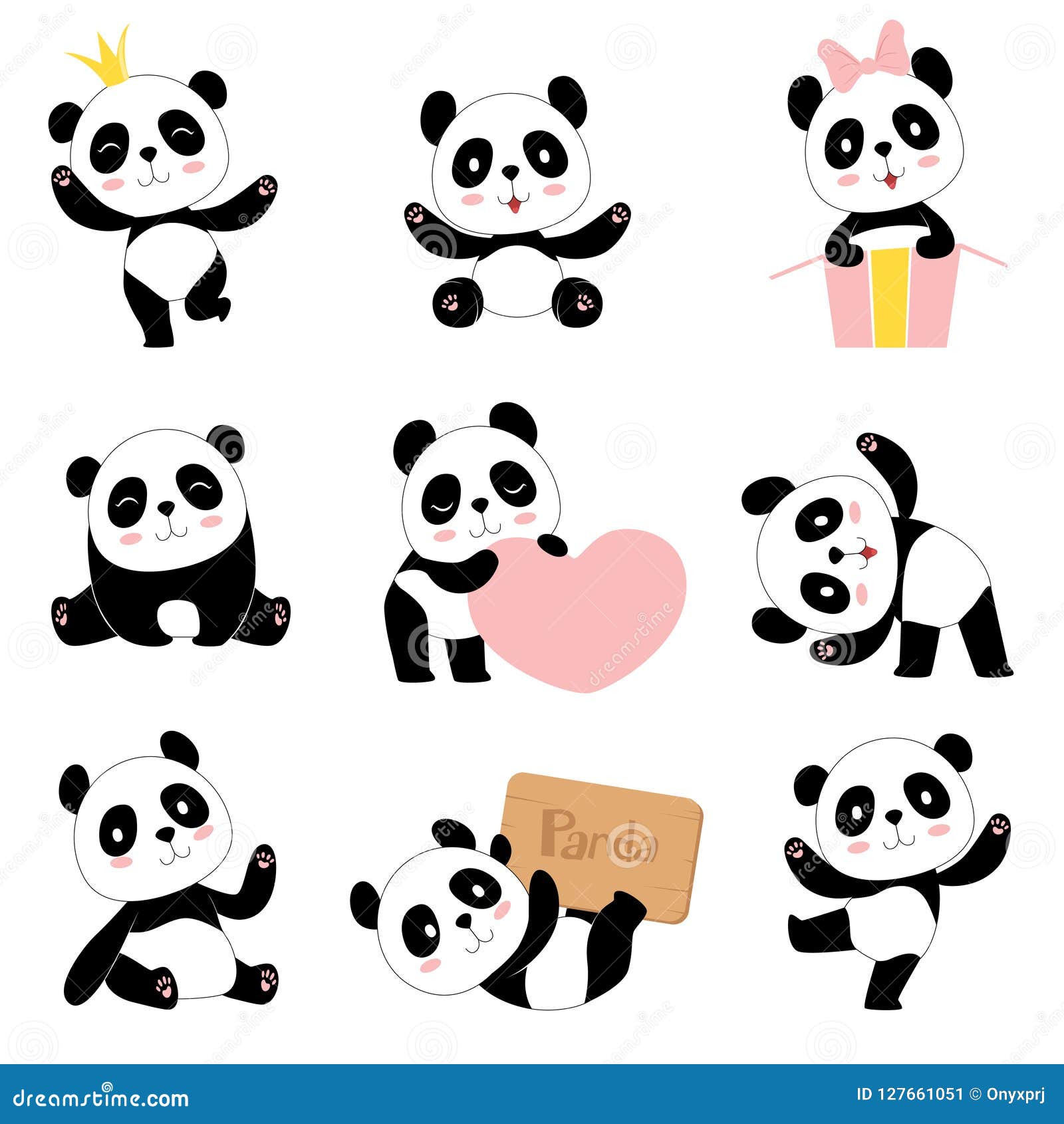 Cartoon Baby Panda Cute Drawing Pictures