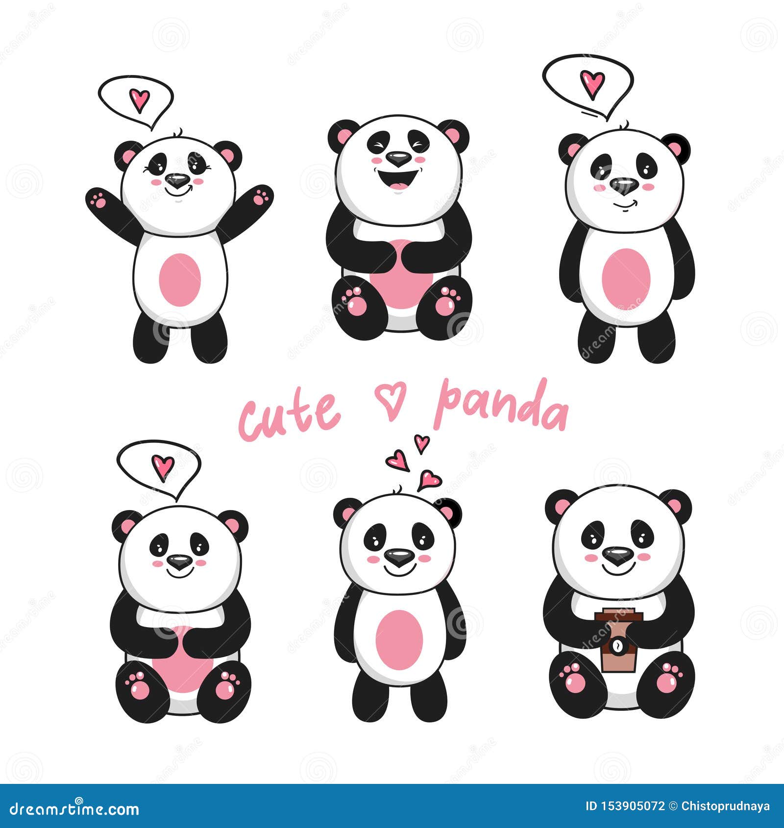 Cute Baby Pandas Stock Vector Illustration Of Happy Cute Baby Pandas Stock Vector Illustration Of Happy