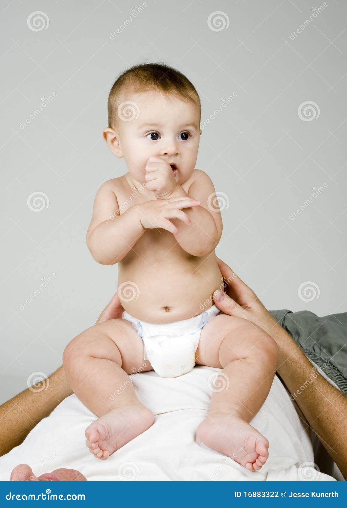 Cute Baby Resting on Stomach Stock Photo Image of sitting, infant