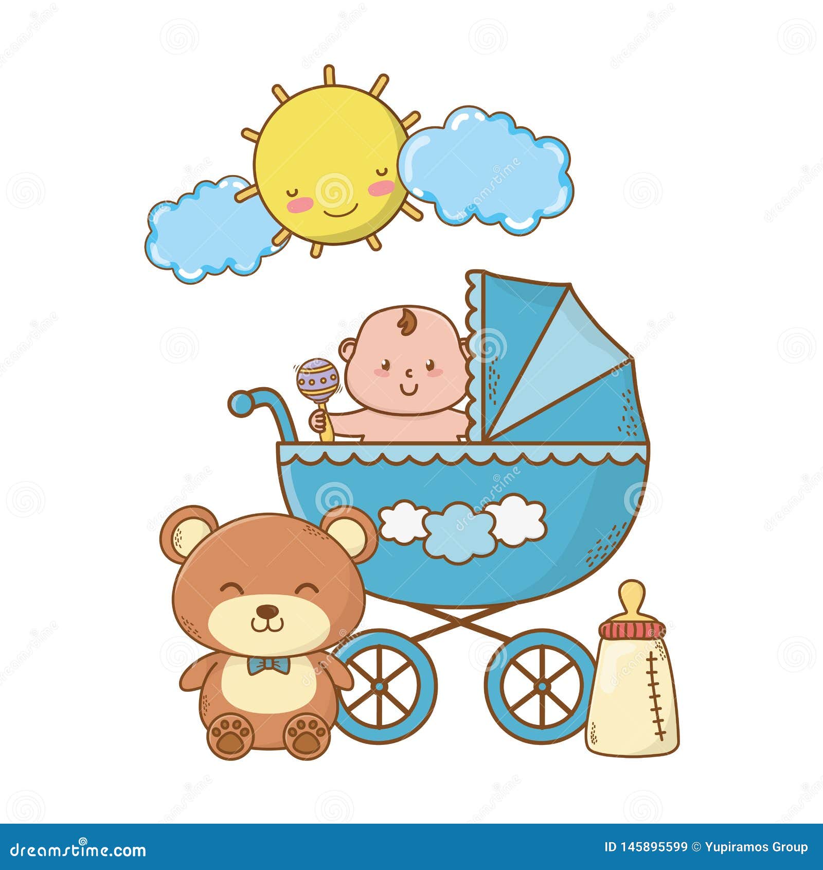 Cute baby shower cartoon stock vector. Illustration of childhood - 145895599 Cute baby shower cartoon stock vector. Illustration of childhood - 145895599