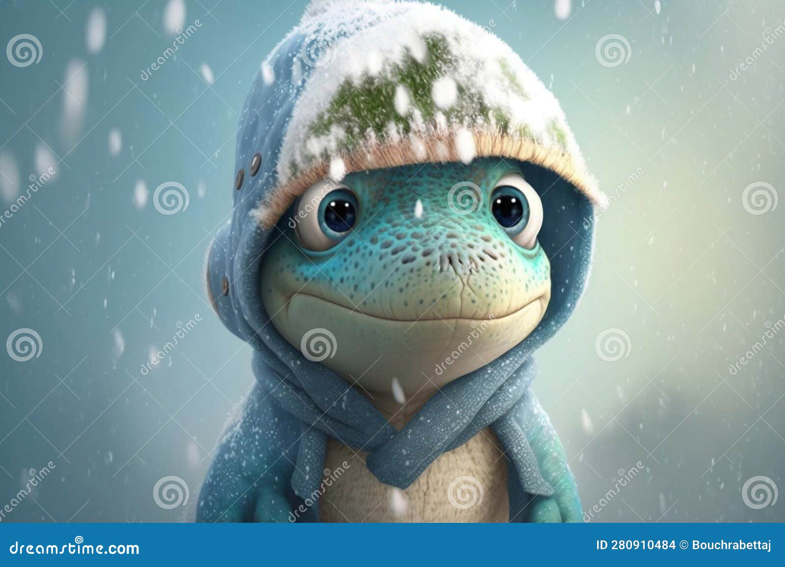 Cute Baby TRex Wearing a Hat Stock Illustration Illustration of