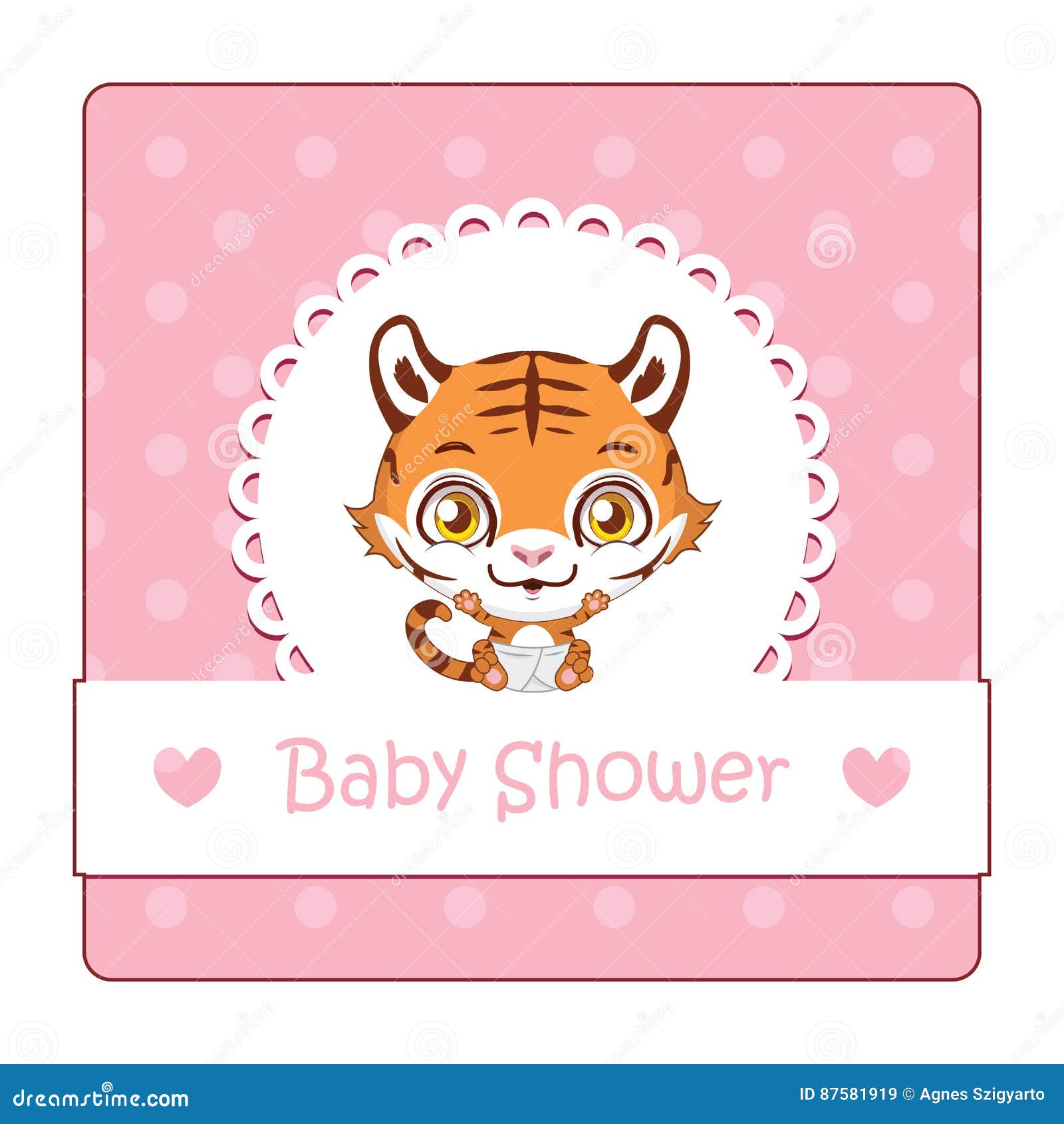 Download Cute Baby Tiger Illustration With Background Stock Vector ...