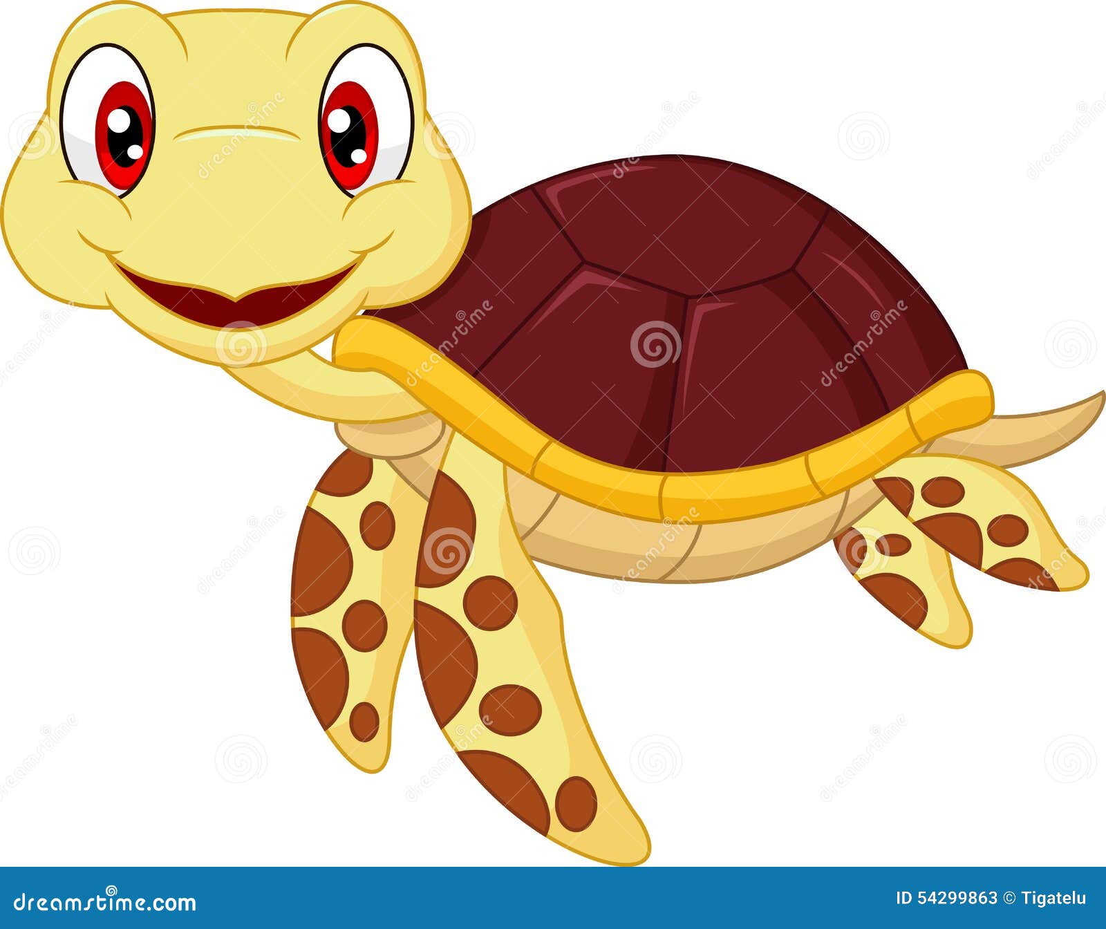 Download Cute Baby Turtle Cartoon Stock Vector - Image: 54299863